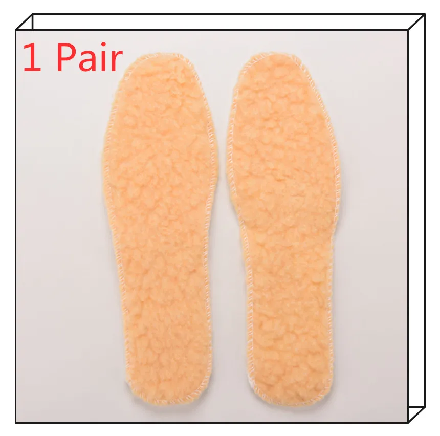1Pair Winter Warm Thicken Fleece Shoes Insoles Massage For Women Men Insoles Foot Care NEW