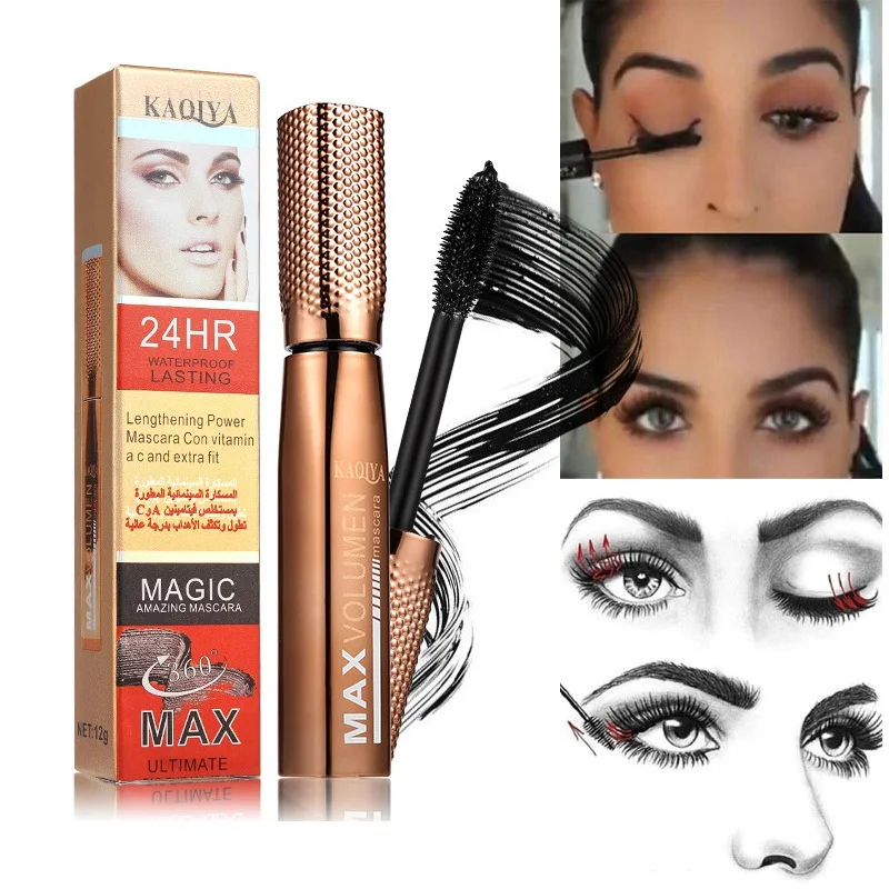 

3D not dizzy dyeing thick Mascara Waterproof Long-Lasting Eyelash Curling Slender Dense Eyelash Cream Natural