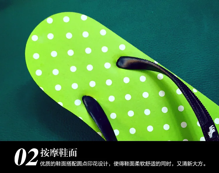 Женская Обувь Лето Новая Мода Флип-Флоп Приливная Волна Точка Милые Дамы Сандалии Противоскользящие Тапочки Женский Sheng Feng 01