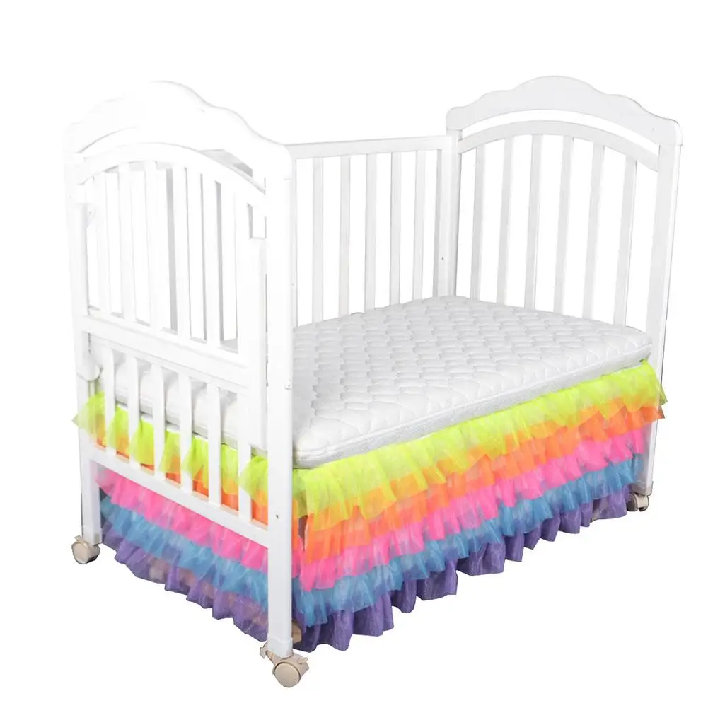 

Baby bed skirt Ruffle decoration Party birthday party wall mesh decoration Child dining chair skirt pettiskirt material