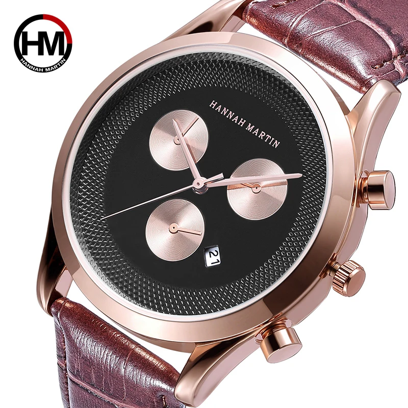 New Women Watches Men s Calendar Business Casual Clock Three eye Small Dial Unisex Sports Waterproof 2