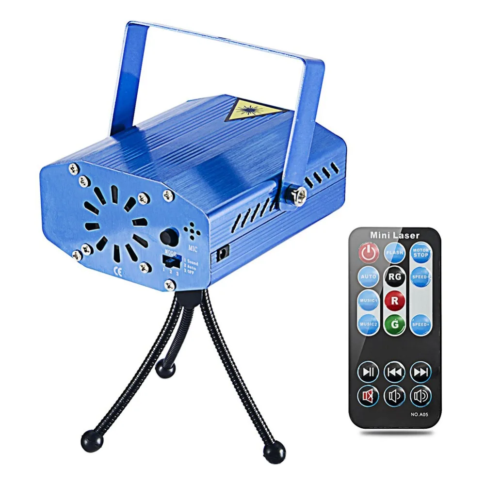

LED Stage laser Light Lamb Remote Control Red&Green 6 Patterns Star Projector Strobe DJ Disco Party Lights for Christmas Wedding