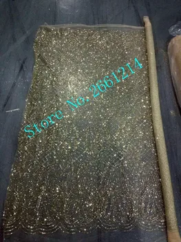 

on Sales BZL-31726 African Laces Embroidered Tulle Fabric with glitter African French Tulle Mesh Lace Fabric