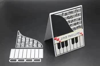 

Piano key Metal Cutting Dies Stencils For DIY Scrapbooking Embossing Paper Cards Photo Album Making Die new cuts arrivage 2019