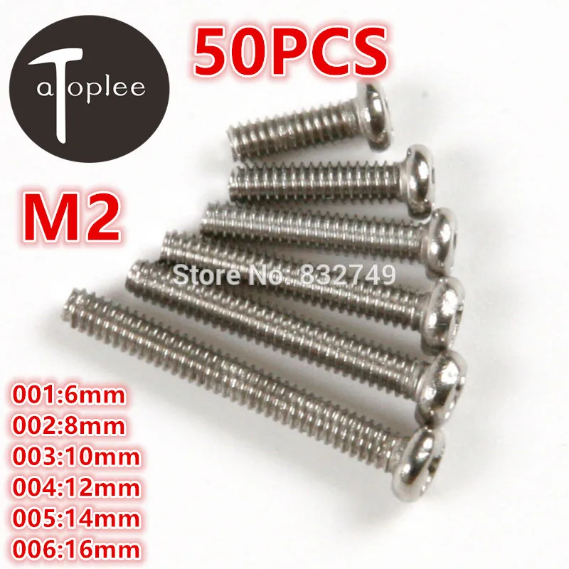 

Atoplee 50 PCS M2*6/8/10/12/14/16mm Cross Head Screw High-Strength Alloy Steel Screws For Higher Mechanical Properties