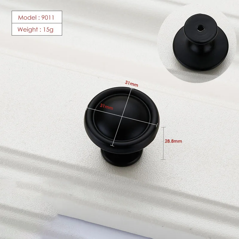 

Round Solid Handle Black European Metal Decor Drawer Cabinet Cupboard Jewelry Wardrobe Home Lmprovements Home Kitchen Hardware