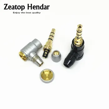 

10Pcs High Quality 1/8 "3.5mm 4 Pole Stereo Audio Right Angle Barss Plug Jack Diy for Music Player Soldering Adapter Connector