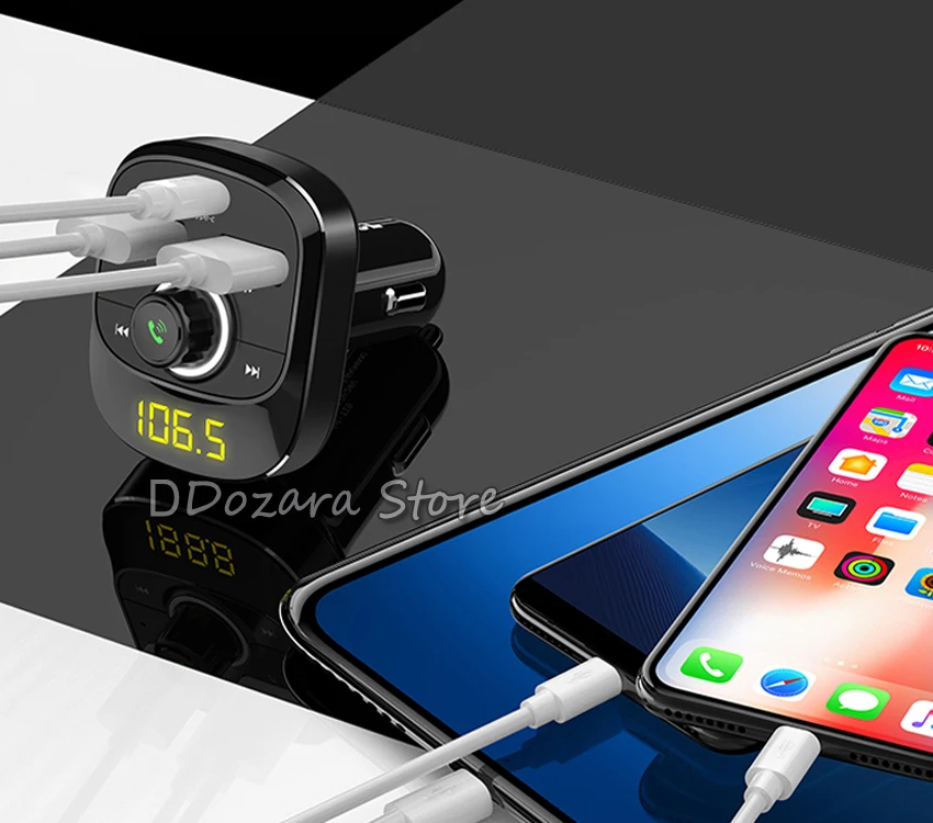 

Car USB Mp3 Bluetooth Fm Transmitter Aux Wireless Audio Player Car Kit Handsfree Fm Modulator 3.1A Dual USB Charger