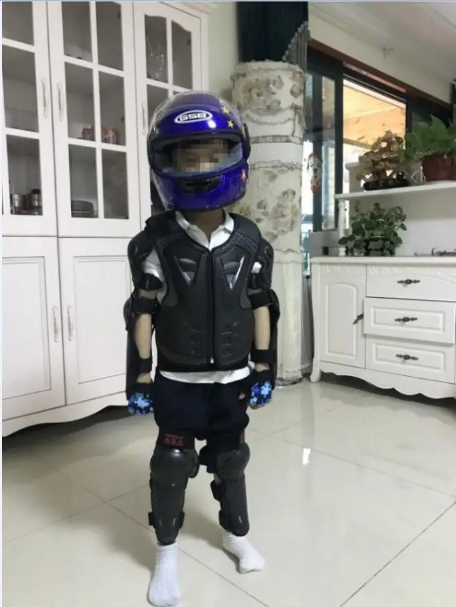 SX081 детская Броня мотоцикла защита от падения костюм броня гольфы для малышей, защита локтя