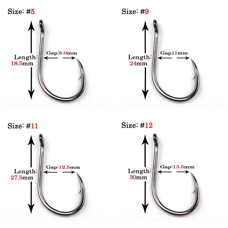 100 шт. рыболовные крючки из высокоуглеродистой стали, китайский колючий крючок, размер 5-11, рыболовный крючок,, китайский крючок оптом