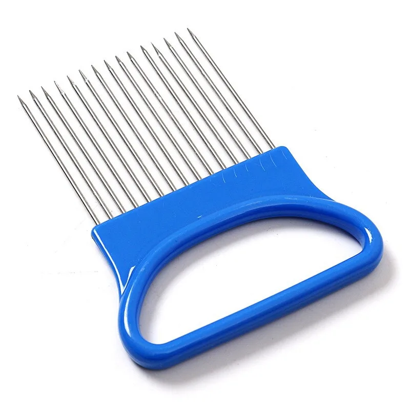 

1PC Onion Tomato Vegetable Slicer Cutting Aid Guide Holder Slicing Cutter Gadget