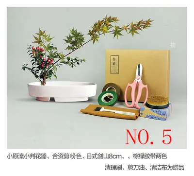 Japanese ikebana Flower Arrangement floral tool sets for beginner florist kenzan set kit - Цвет: No5