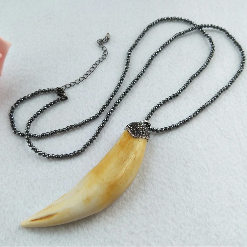 teeth beads necklace