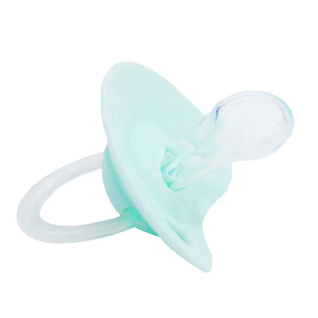Flat Thumb Baby Infant Toddler Pacifier Silicone Teat Nipple Soother Sucking Teether Toy 2Colors