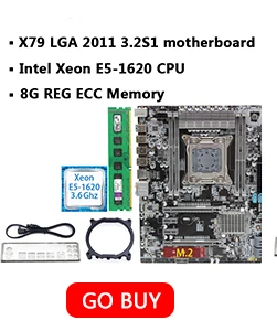 X79 LGA 2011 motherboard ATX SATA3 USB3.0 Dual PCI-E16X M.2 NVME SSD support Four channels DDR3 Xeon E5 2.4F 1620V2 2670 2680v2