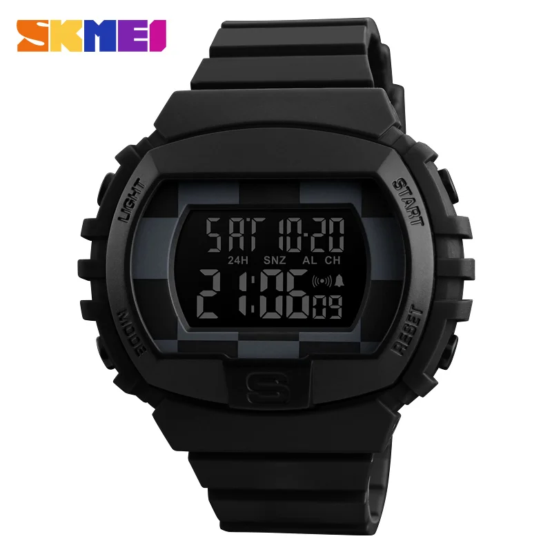 Модные спортивные мужские часы Топ бренд класса люкс Военный светодиодный цифровой наручные часы Мужские часы Relogio Masculino Skmei 1304 - Цвет: black