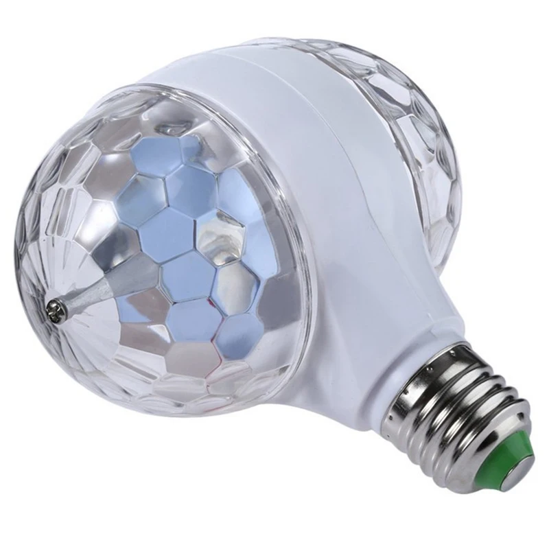 6W E27 6W светодиодный сценический свет Красочные RGB Авто вращающиеся лампы DJ Свет Двойные головки светодиодный для вечерние диско-Музыка Бар KTV освещение D40 - Цвет: 6W