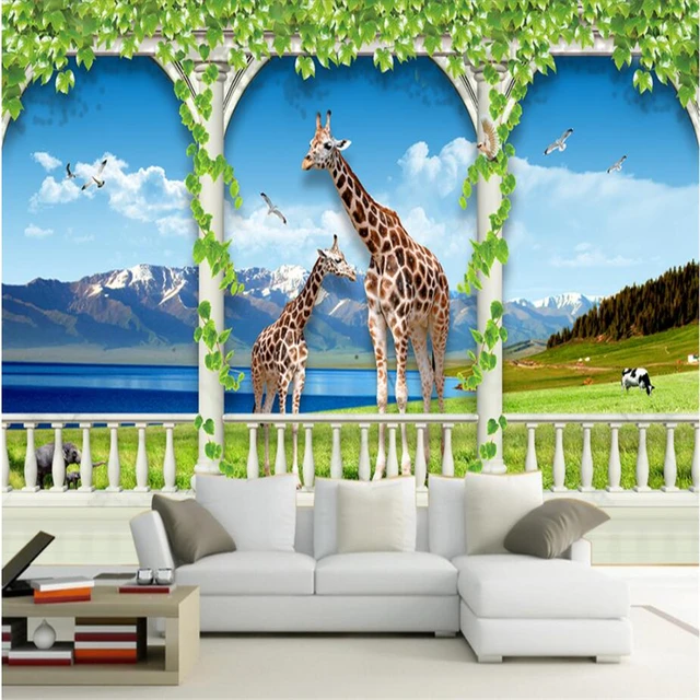 fond d'ecran 3d girafe
