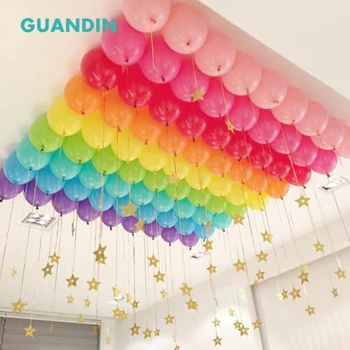 

GUANDIN,Wedding Supplies Room Layout Birthday Party Decoration Balloon Love Heart-shaped Card Dive-pointed Star Rain Silk
