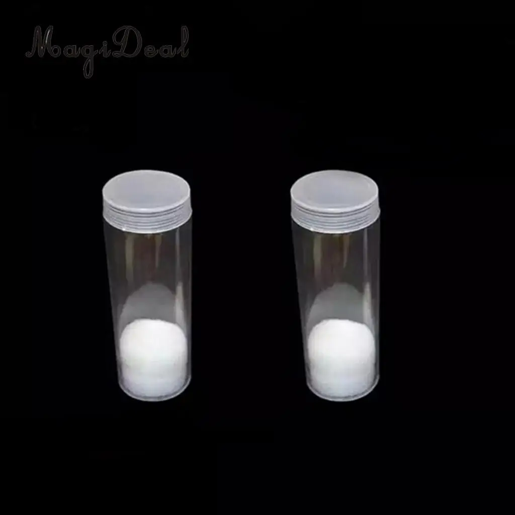 20Pcs Coin Protective Tube Holder Clear Round Case Coin Storage Box Canister