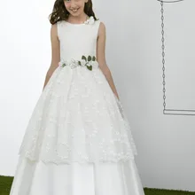 Новые платья для первого причастия для свадеб, бальные платья из органзы, милые платья с цветочным узором для девочек, Vestidos de Comunion