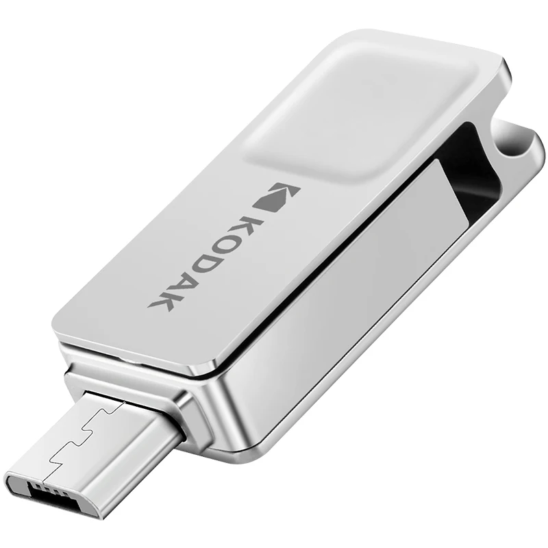 Металлический флеш-накопитель KODAK K223B USB 3,0/Micro USB с двойным интерфейсом 64 ГБ 32 ГБ 16 ГБ Флешка карта памяти U диск Memoria usb-накопитель - Цвет: Metal Silver