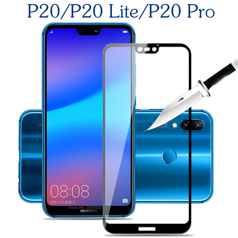 

full cover screen protector tempered glass film for huawei p 20 p20 lite pro light protection glas on the huwei p20pro p20lite