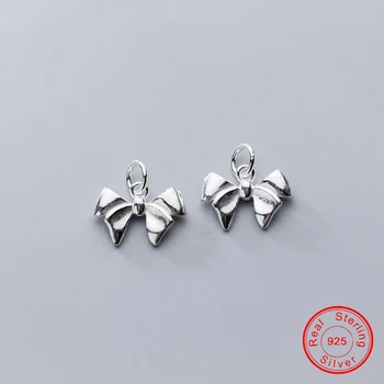 

UQBing Bijoux Wholesale 925 Sterling Silver Women Tie Bow Pendant Charms DIY Jewelry Findings