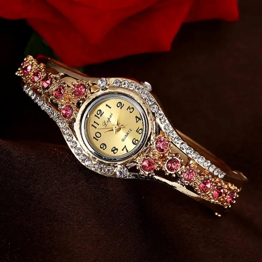 LVPAI Лидер продаж Relogio винтажные роскошные женские часы женские часы с кристаллами и браслетом Reloj De Mujer Montre Femmes* 1218 - Цвет: C