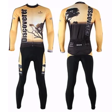 Откройте для себя мир на пути закат Слоны узор оранжевый дышащий мужской велосипед одежда Размер S до 6XL