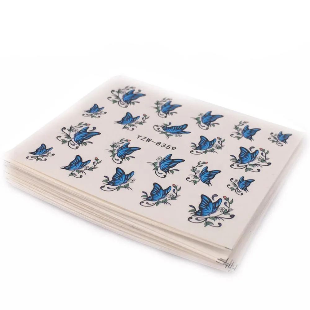 

New Fashion DIY Butterfly Nail Sticker Art Pattern 3D Nail Sticker Girl Manicure Decal 24PCS Maquiagem Drop Shipping