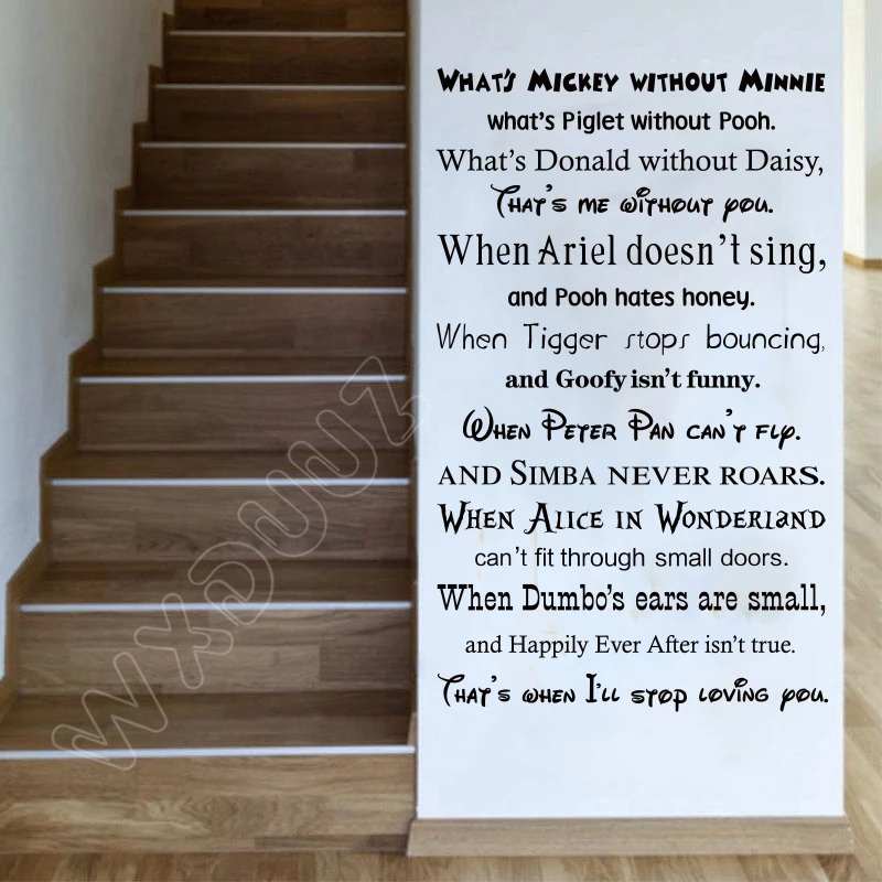 

Alice in Wonderland Text Large Size In This House We Do Quote Rules Wall Art Stickers Decals Nursery for kids rooms Decor B620