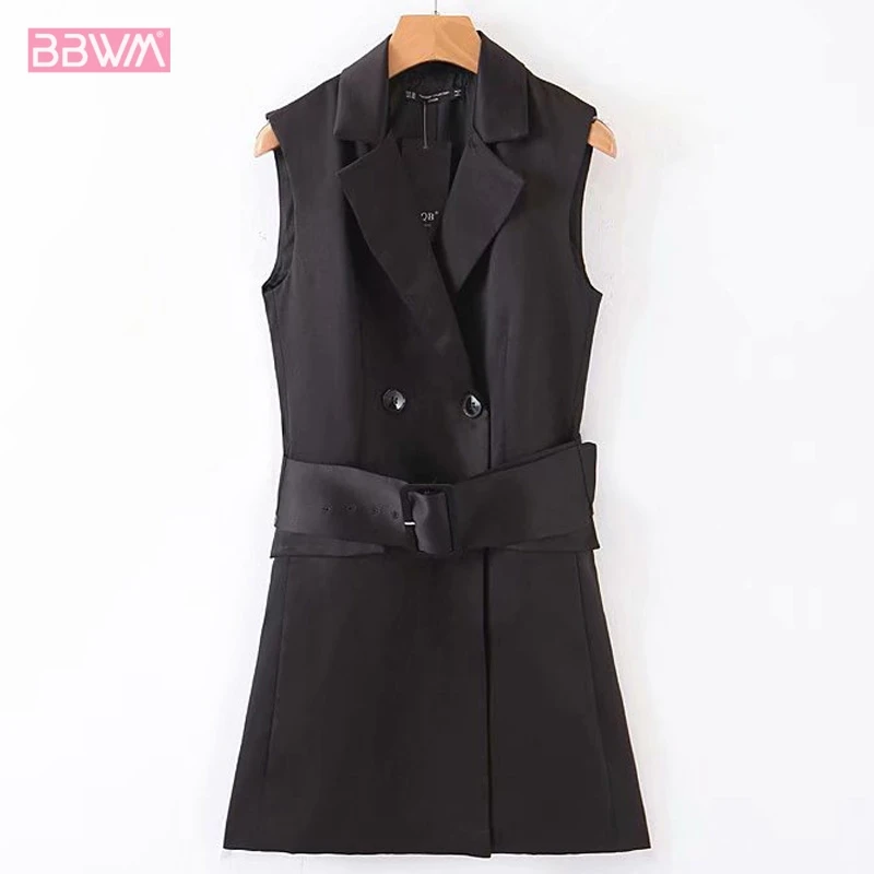 

Wild Solid Color Double Breasted Belt Lapel Candy Color Female Dress Slim Fashion Short Mini Simple Women's Dress 2019 Autumn