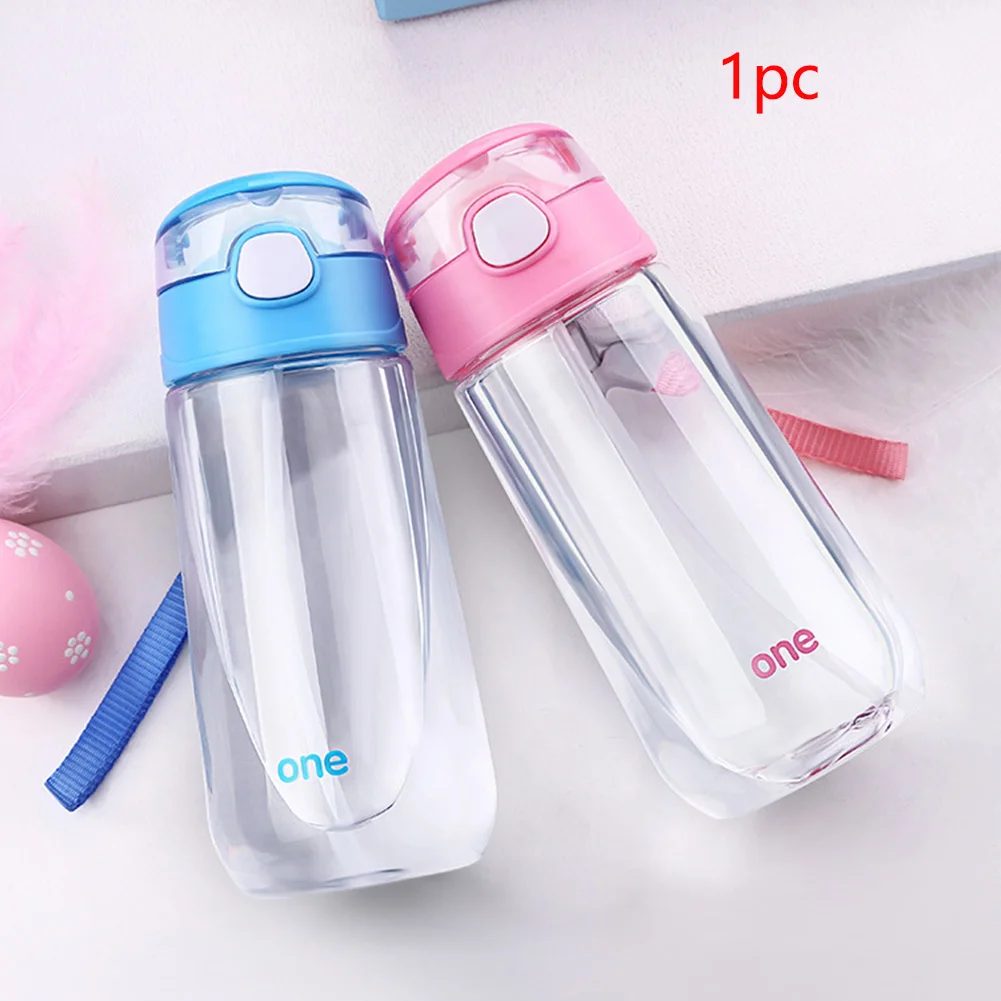 

School Outdoor Sports Boys Girls Cute Gift Water Bottle Drinking With Straw Cup Portable Juice Student Kids Cartoon