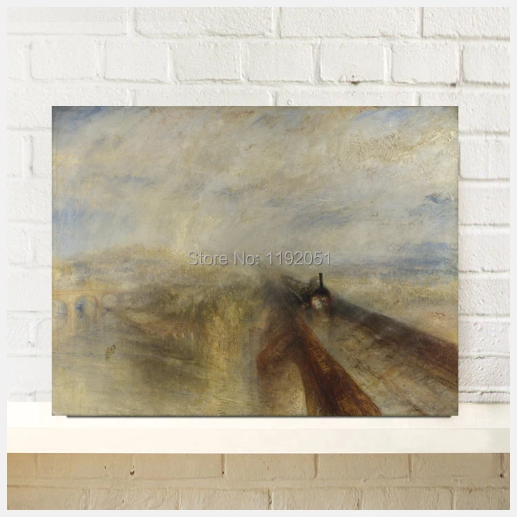 

canvas painting landscape Joseph Mallord William Turner Rain Steam and Speed The Great Western Railway