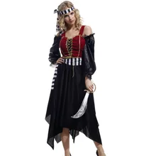 Сексуальная Хэллоуин Капитан Джек костюм Джека Воробья Пираты Карибского пиратские костюми для женщин взрослых платье