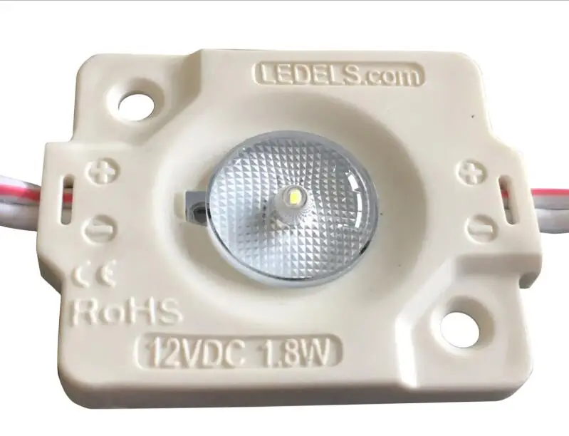 500 шт./лот Светодиодный модуль 12 В 1.8 Вт 182 ~ 205 lm с объективом 175 градусов Водонепроницаемый IP65 заднее освещение светодиодный модуль для lightbox