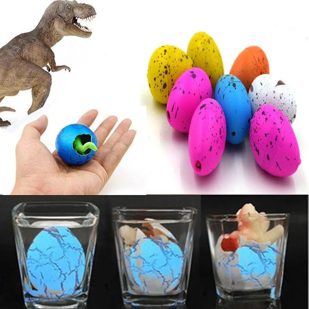 10Pcs/Set Novelty Water Hatching Inflation Dinosaur Egg Watercolor Cracks Grow For Children Toys Gift Colorful Pets |