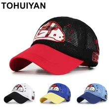 TOHUIYAN Lovely Cartoon Baseball Cap For Children Summer Breathable Mesh Trucker Caps Kids Boys Girls Fashion Hip Hop Hats