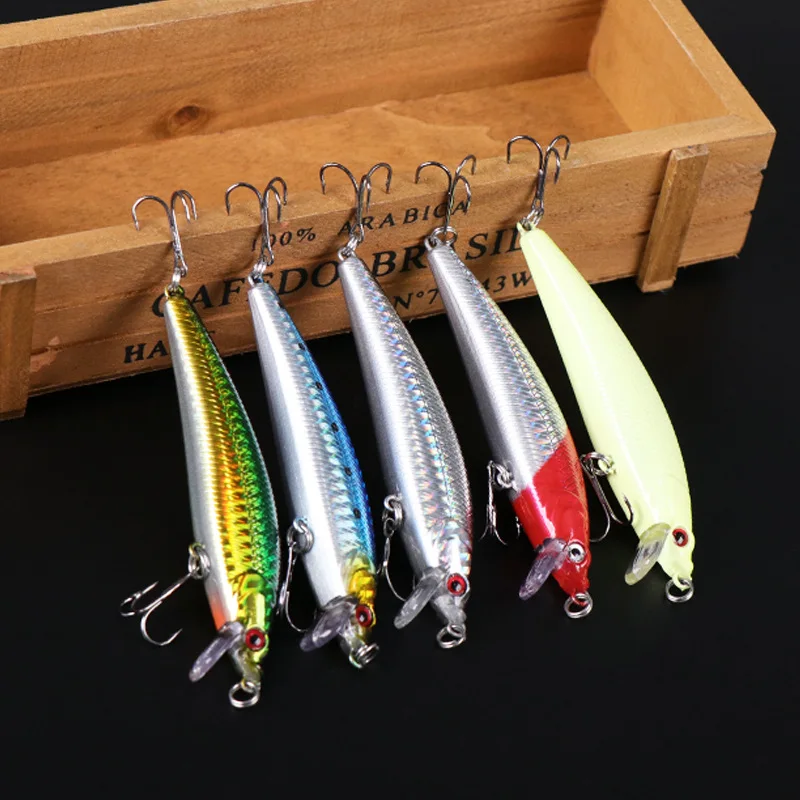 1pcs Fishing Lures 3D Eyes Floating Laser Hard Aritificial Wobblers Plastic Baits Pesca Isca 11cm 12g