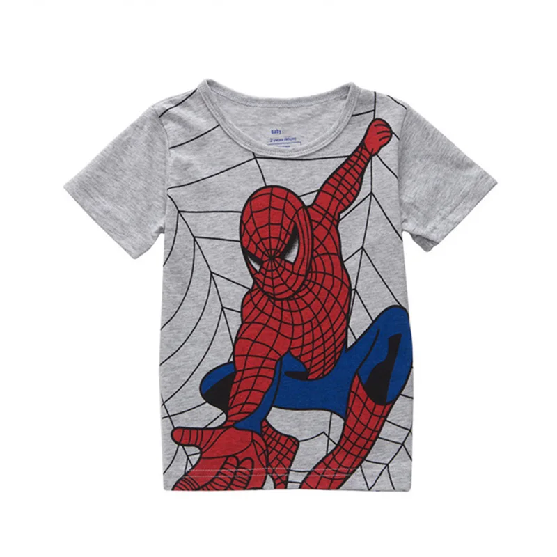 

Summer Boys Spiderman T Shirt Cotton Short-Sleeved Tops Batman Super Hero Cartoon T-Shirts For Kids Child Girl Clothes Costumes