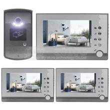 DIYSECUR 7 pulgadas a Color Lcd de Video Teléfono de La Puerta de Entrar de Intercomunicación timbre de la puerta RFID Reader LED Cámara de Visión Nocturna Cámara de 1 3 Monitor