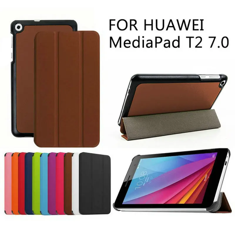 Высокое качество чехол для huawei MediaPad T2 7,0 дюйма защитную обложку Smart cover Искусственная кожа планшет для huawei BGO-DL09 BGO-L03