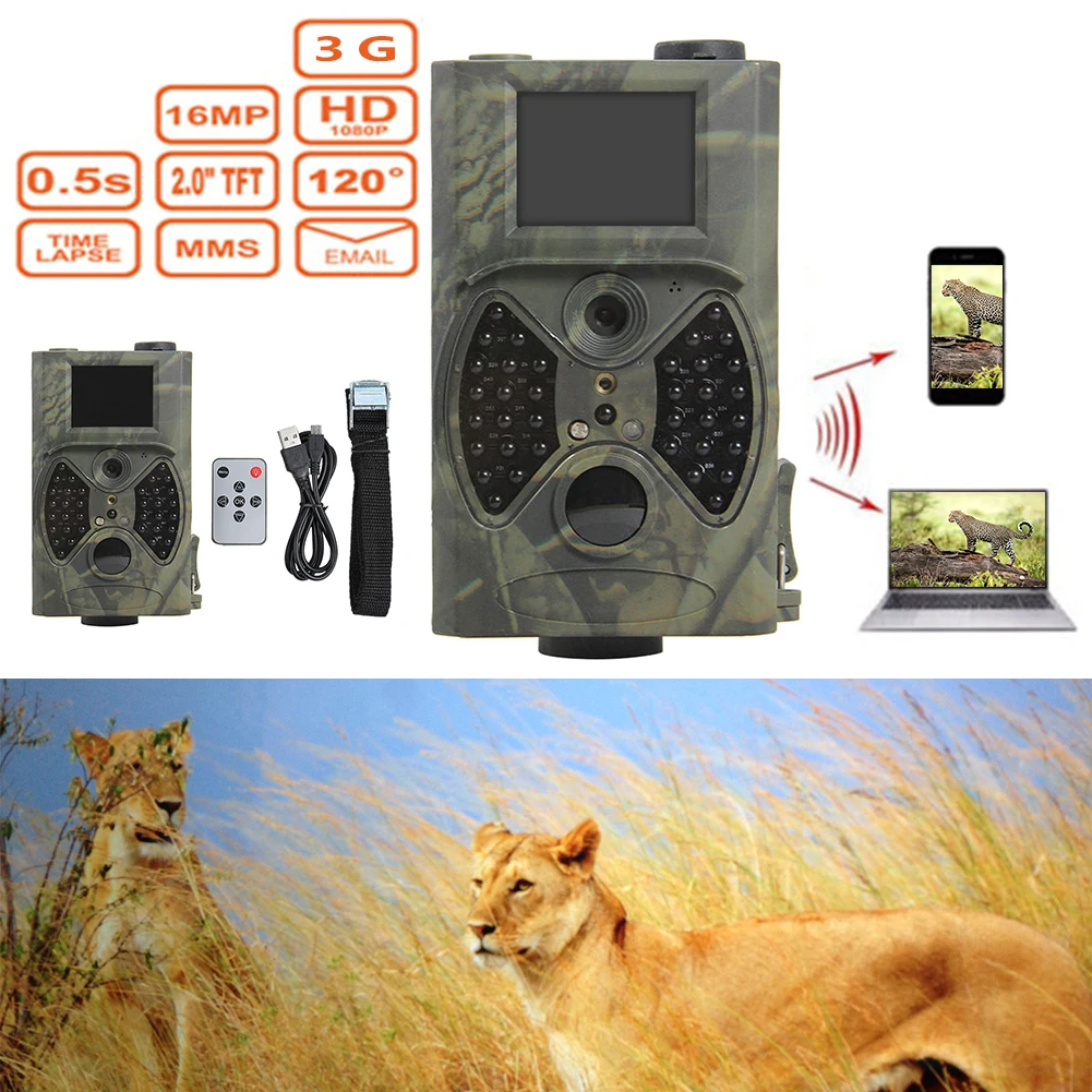 Skatolly HC-300A, Охотничья камера, цифровая камера, 12 МП, 1080 P, фото ловушки, дикое наблюдение, IP54, водонепроницаемая, 32 ГБ, скаутская камера