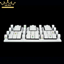 Дисплей ювелирных изделий белый из искусственной кожи ожерелье Кулон Стенд держатель ювелирных изделий 108*50*13 см Показать Чехол Органайзер чехол