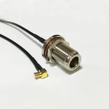 N женский разъемы с гайками переключатель штекер mcx вилка правый угол помощью соединительного кабеля RG174 20 см " адаптер