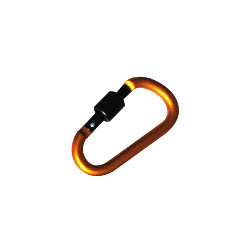 8 см алюминиевый карабин d-кольцо Брелок Клип Кемпинг брелок оснастка крюк Открытый Дорожный набор новейший - Цвет: Orange
