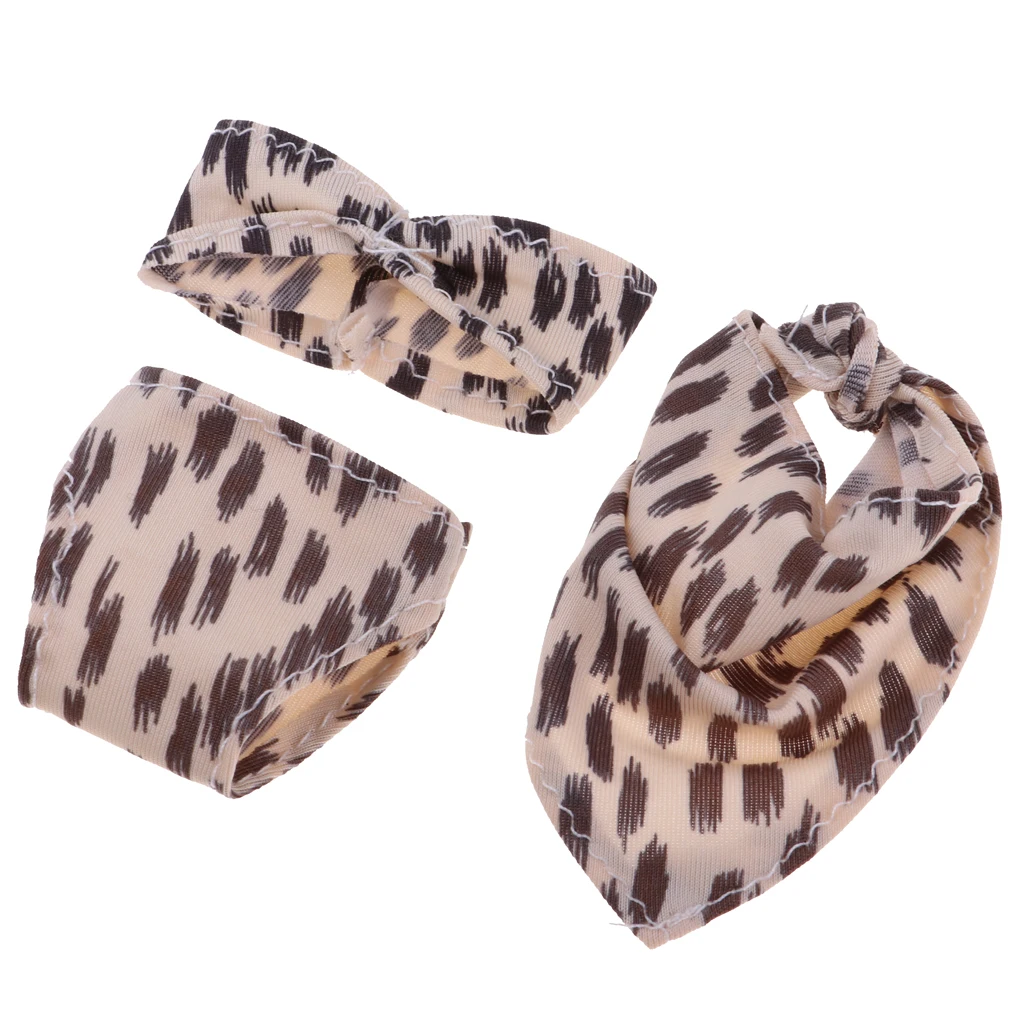 1/6 Scale Doll Swimwear Cute Leopard Swimsuit Bikini Set for 12inch 30cm Girl Doll Dress Up Accessory