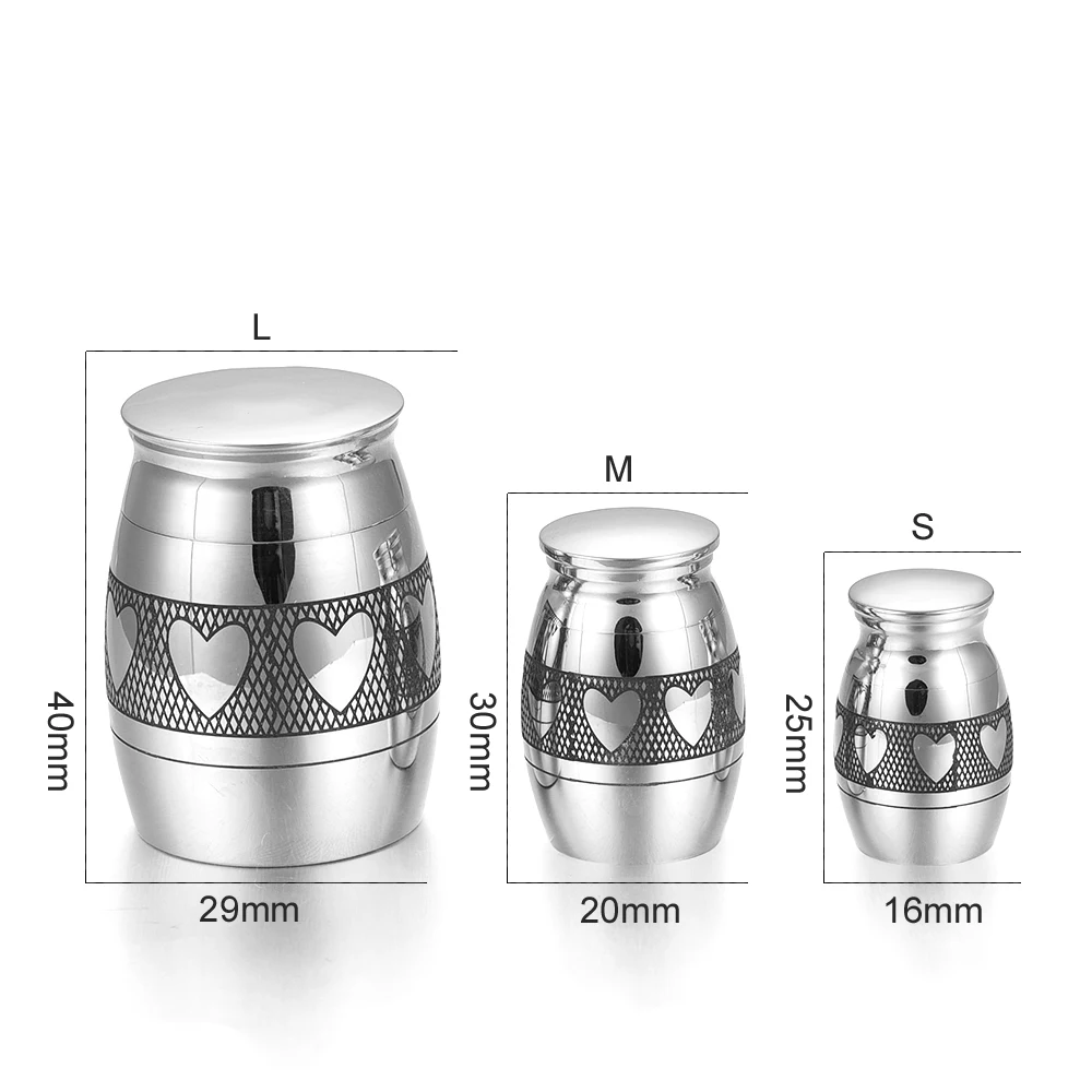 LCC001 Heart of Eternity Stainless Steel cremation containers for ashes