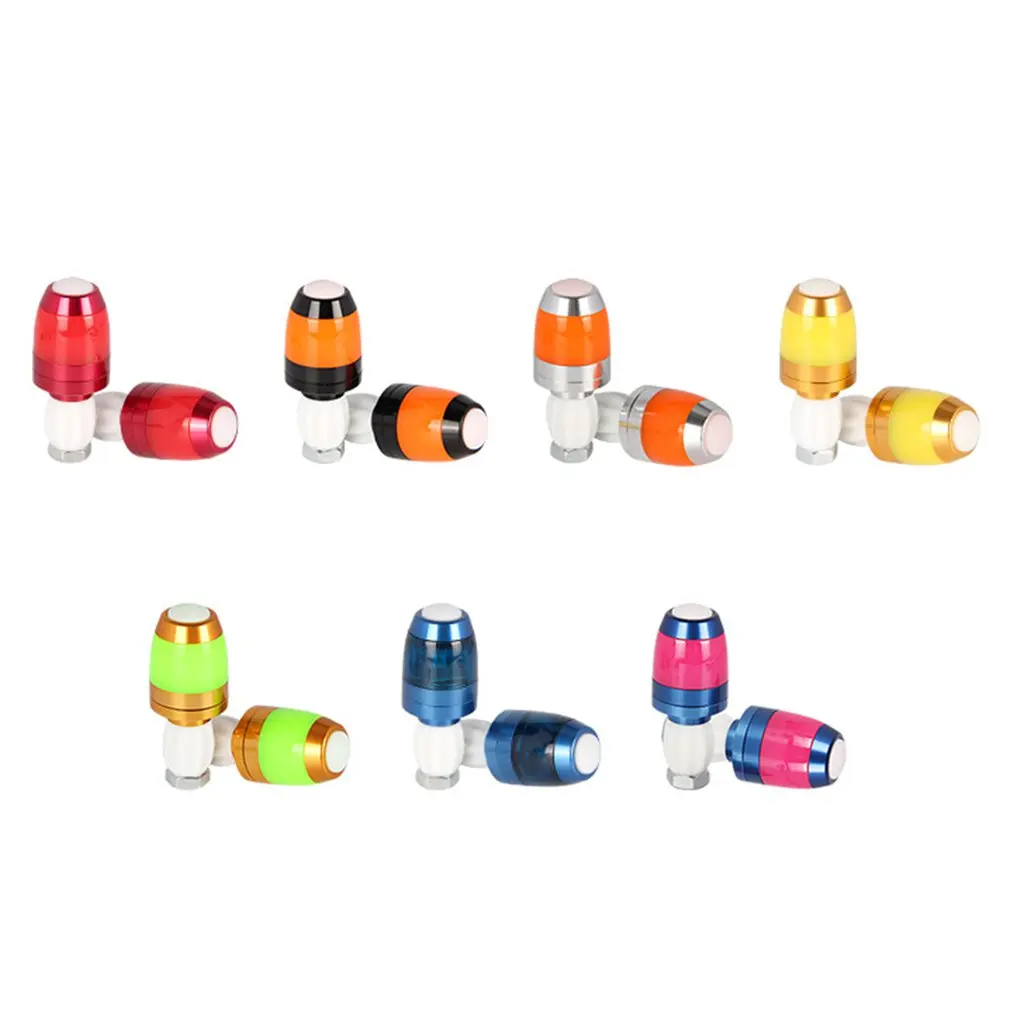 1 Pair of Bike Bicycle Handlebar Handle Bar End Plug LED Lamp Safety Safe Bike Flashing Light Cycling Warning Flashlight